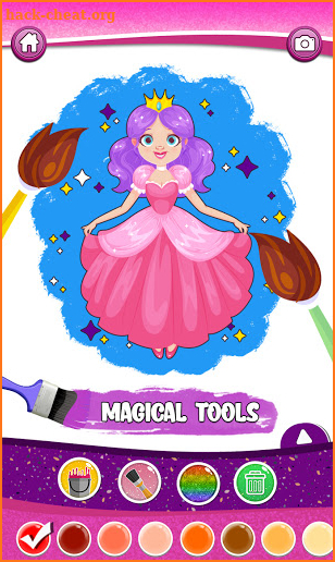 Princess Coloring Book Glitter Game screenshot