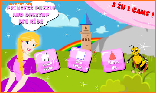 Princess Puzzle & Dressup : bee Kids screenshot