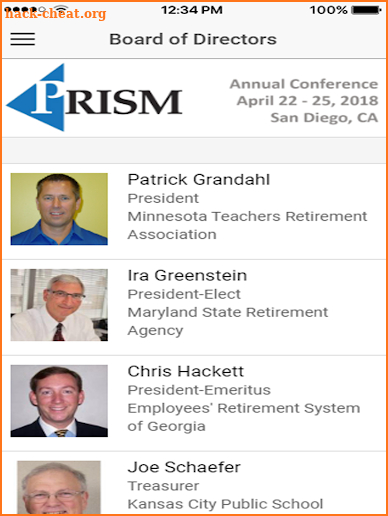 PRISM Conference screenshot