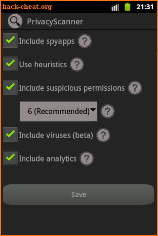 Privacy Scanner (AntiSpy) screenshot