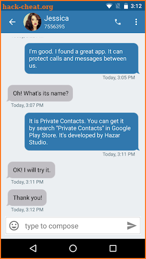 Private Contacts Pro - Private Call & SMS screenshot