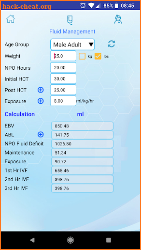 ProCalc Anesthesia screenshot