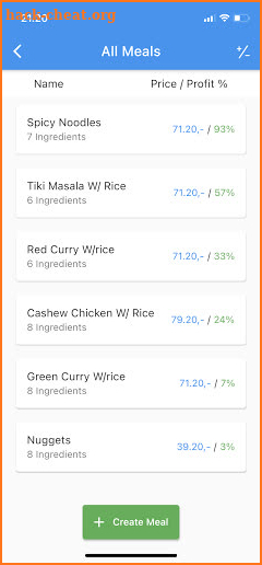 ProfCalculator - Food screenshot