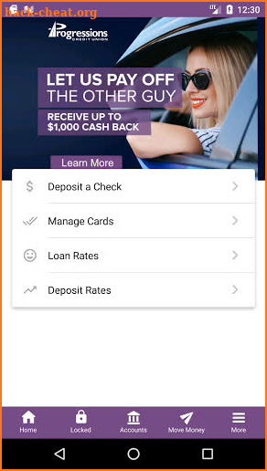 Progressions Credit Union screenshot