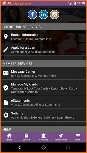 Progressions Credit Union screenshot