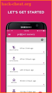 Project Nursery SmartBand screenshot