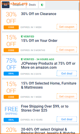 Promo Coupons for JCPenney screenshot