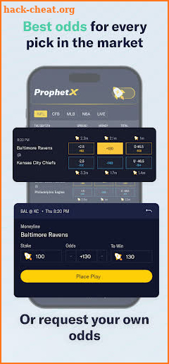 ProphetX Sports Exchange screenshot