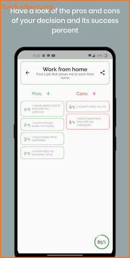 Pros-Cons - Decision Maker screenshot