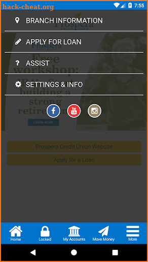 Prospera Credit Union screenshot