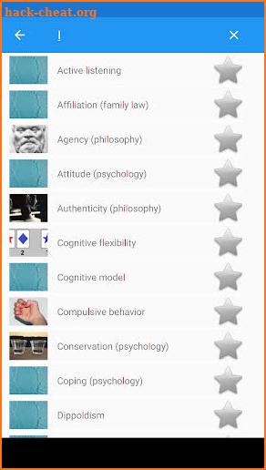 Psychological concepts screenshot