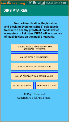 PTA Mobile Registration for Overseas Pakistani screenshot