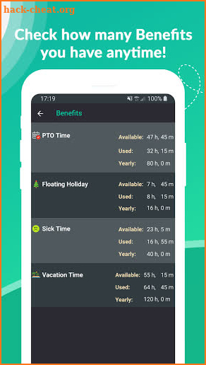 PTO Benefit Tracker PRO screenshot