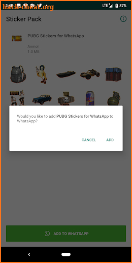 PUBG Stickers for WhatsApp screenshot