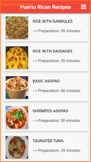 Puerto Rican food recipes screenshot