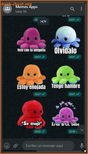 🐙 Pulpos Reversibles Stickers WastickerApps screenshot