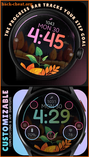 Pumpkin Steps fall watch face screenshot