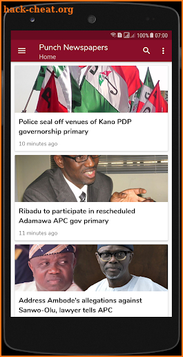 Punch Newspapers screenshot