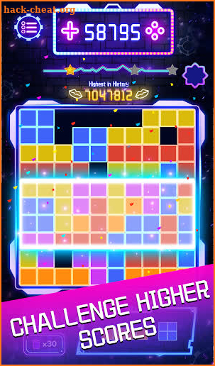 Punk Block Puzzle-Neon Classic screenshot