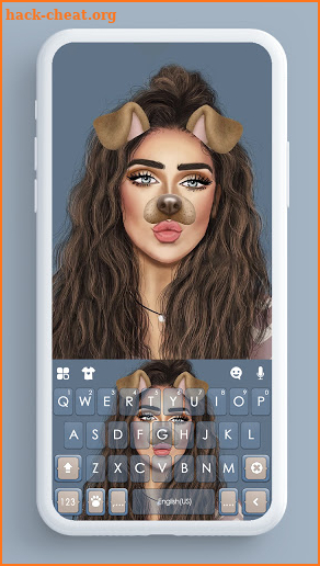 Puppy Filter Girl Keyboard Background screenshot