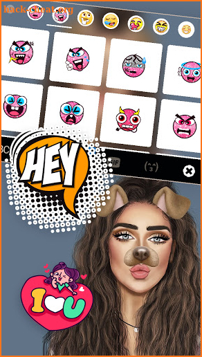 Puppy Filter Girl Keyboard Background screenshot