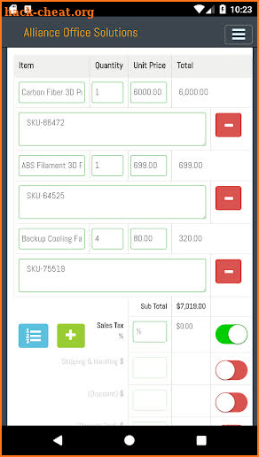 Purchase Order App - PO Builder screenshot