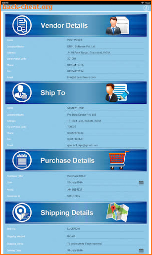 Purchase Order PO Maker PRO screenshot