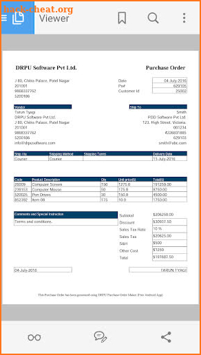 Purchase Order PO Maker PRO screenshot