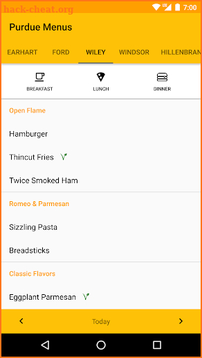 Purdue Dining Menus screenshot