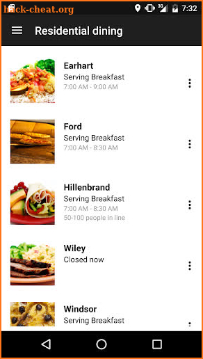 Purdue Mobile Menus screenshot