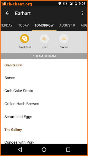 Purdue Mobile Menus screenshot