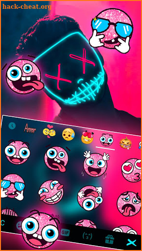 Purge Led Cool Man Keyboard Theme screenshot