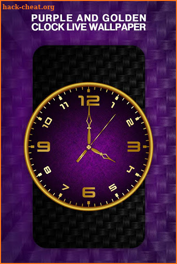 Purple And Golden Clock Live Wallpaper screenshot