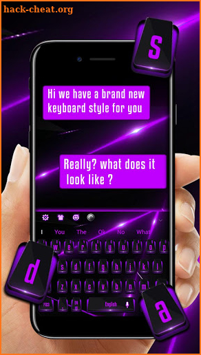 Purple Black Simple Keyboard Theme screenshot