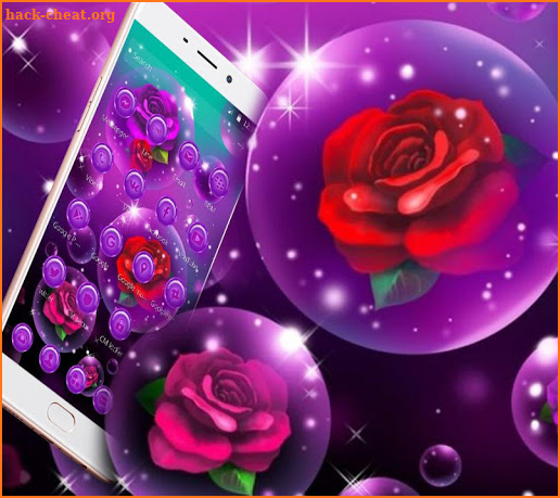 Purple Bubble Rose Theme screenshot