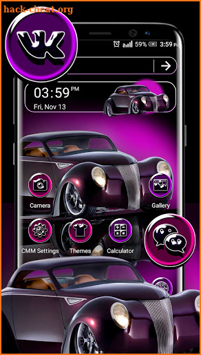 Purple Car Theme screenshot