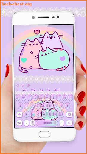 Purple Cute Kitty keyboard screenshot