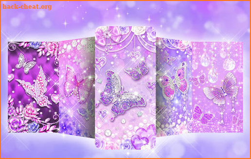 Purple Diamond Butterfly Live Wallpaper & Themes screenshot