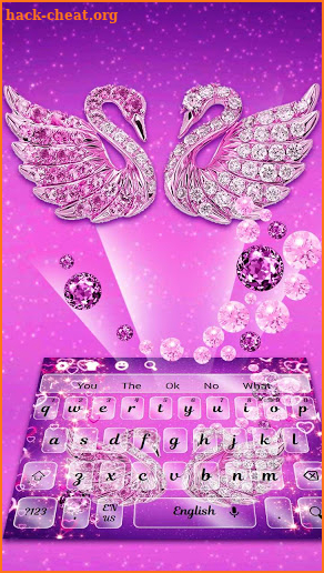 Purple Diamond Swan Keyboard screenshot