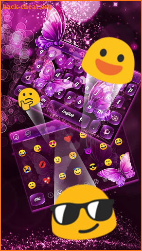 Purple Dream Butterfly Keyboard screenshot