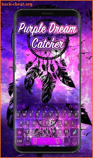 Purple Dream Catcher Keyboard Theme screenshot