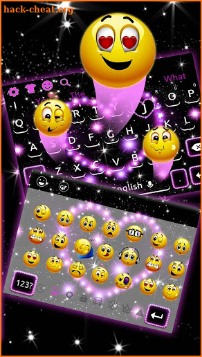 Purple dream love keyboard theme screenshot