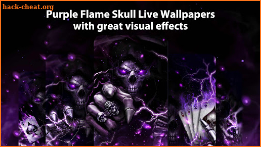 Purple Flame Skull Live Wallpaper Themes screenshot