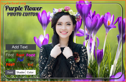 Purple Flower Photo Editor screenshot