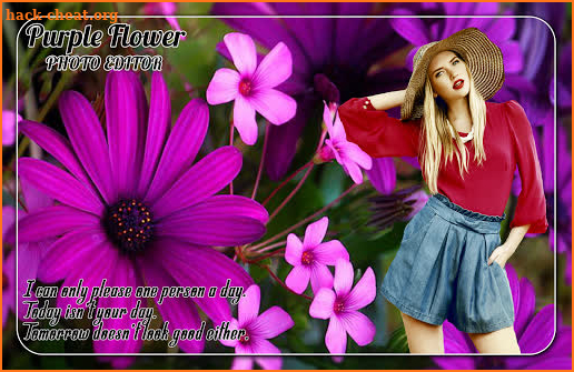 Purple Flower Photo Editor screenshot