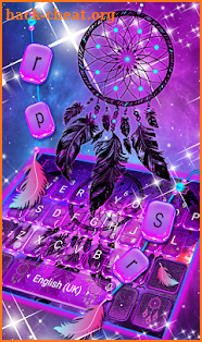 Purple Galaxy Dream Catcher Keyboard Theme screenshot