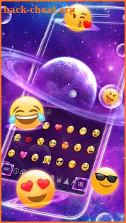 Purple Galaxy Keyboard Theme screenshot