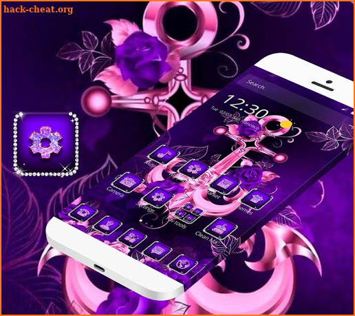 Purple Glitter Anchor Theme screenshot