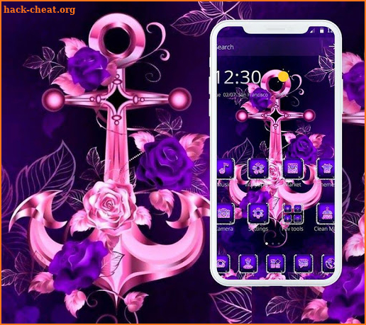 Purple Glitter Anchor Theme screenshot