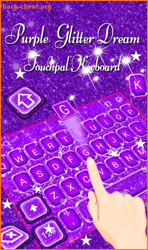 Purple Glitter Dream Keyboard Theme screenshot